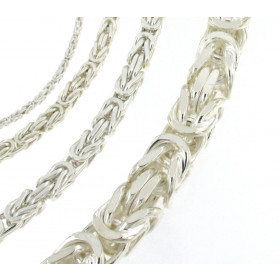 Necklace Byzantine Kings Chain Solid Sterlingsilver 11 mm...